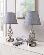 DEWENWILS LED Nachttischlampe Touch Dimmbar 2er Set, Tischlampe Modern, E27-