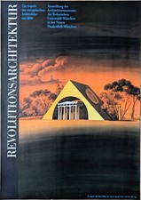 Poster Plakat - Revolutionsarchitektur - Europa Design - Neue Pinakothek - 1990