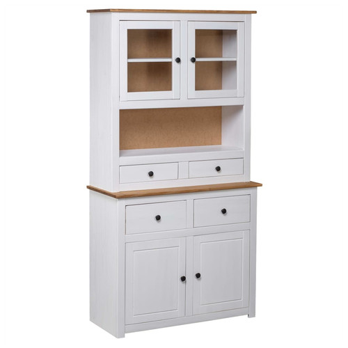 Highboard kiefer massiv weiß - highboard,