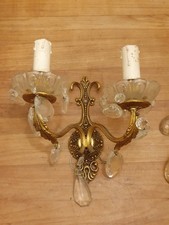 1 Paar Wandlampen Kristall Wandleuchter Antik