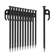 12x Zelt-Heringe aus Stahl - Lange und robuste Erdnägel für Camping - 20 cm