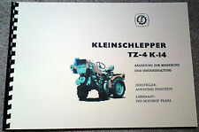 TZ4K Bedienungsanleitung TZ 4K-14 no Fortschritt ZT300 303 IFA W50 Belarus ZETOR