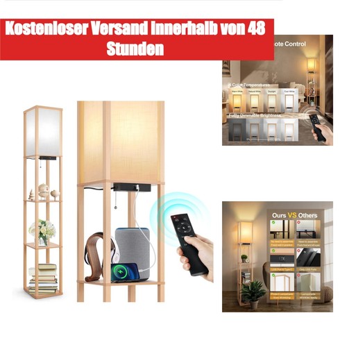 Outon stehlampe mit regal - mit, &