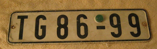 Altes ddr nummernschild - ,