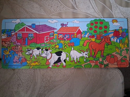 Bauernhof holzpuzzle - bauernhof,
