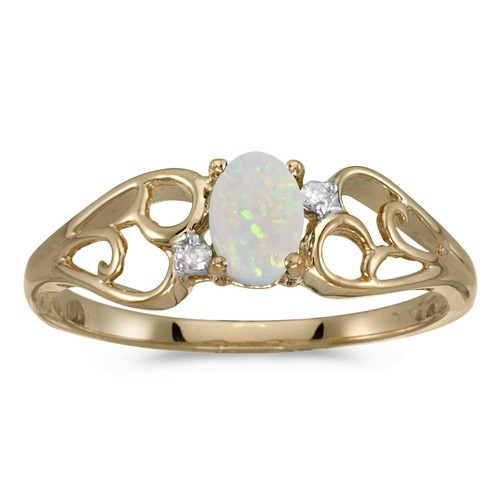 Ring karat gelbgold ovaler - 10,