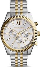 MICHAEL KORS Herrenarmbanduhr LEXINGTON MK8344 Quarz Datum gold silber