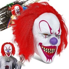 Horror Clown Maske mit Rot