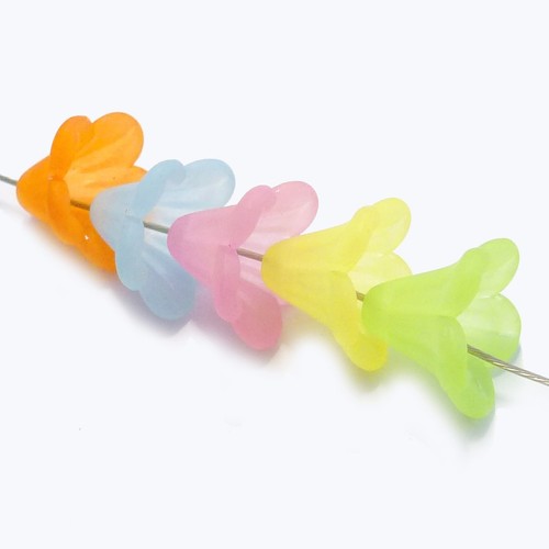 Acrylperlen blumen bunt frost - acrylperlen,