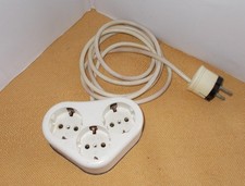 DDR Bakelit 3 fach Schuko