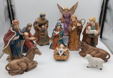 Krippenfiguren aus Porzellan, sehr groß, 11-teilig