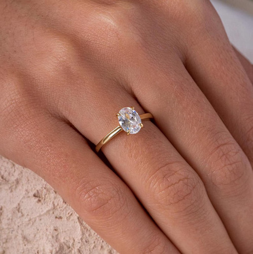 Gelbgold karat ovaler - 18,