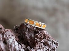 Ring Mandarine Granat & weißer Topas Sterlingsilber