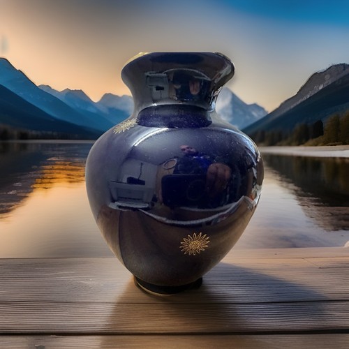 Porzellan vase kobaltblau - vase,