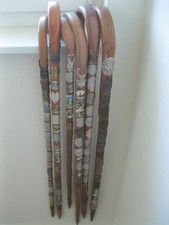 6 x Wanderstock Spazierstock mit über 100 x Stocknagel Sächsische Schweiz + Harz