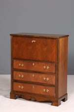 Sekretär im Englischen Stil Büro Vertiko Kommode Mahagoni Schreibkommode