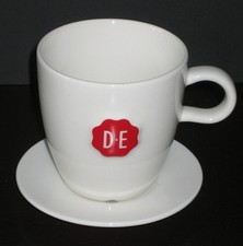 Douwe Egberts (D-E) große Kaffeetasse mit Untertasse in Top Zustand