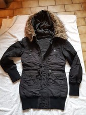 Cipo & Baxx  Damen gefütterte Übergangs Jacke Mantel Parka Größe S, Schwarz 
