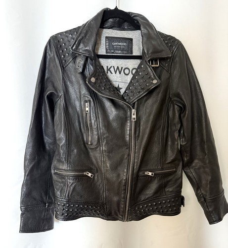 Lederjacke oakwood bikerjacke - lederjacke,