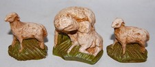 Krippenfigur, 3 Schafe 