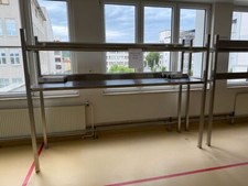 SAILER Edelstahl Regal 280x80x200cm 2 Fachböden