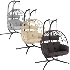 Hängesessel mit Gestell Outdoor&Indoor Hängestuhl für 2 Hängeschaukel HinHocker