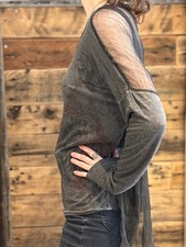 RudeRiders Longsleeve mit transparentem Rücken, Gr. L, Neuware!