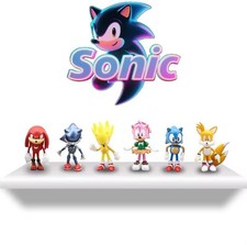 Sonic Set Figuren 6.Stk. 6cm - Action Spielzeug Chibi Figuren - Knuckels Tails