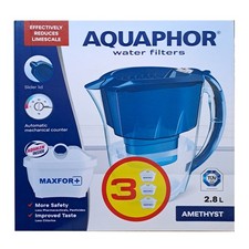 AQUAPHOR Amethyst Wasserfilter SET 2,8 l inkl. 2 Filterkartuschen MAXFOR+ B25 Fa