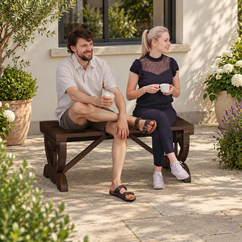 Massivholz gartenbank sitzbank - gartenbank,