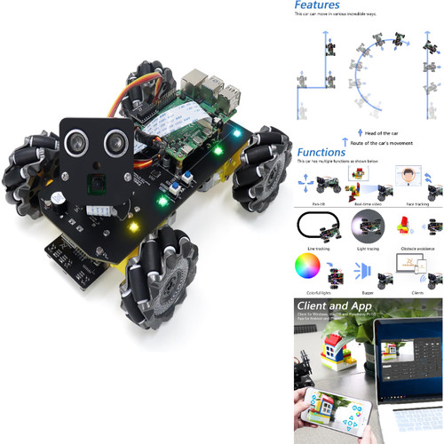 Mecanum rad auto - auto, raspberry