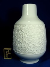 Rare 70´s Hutschenreuther Hans Achtziger Design relief porcelain vase 5080 / 25