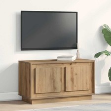 TV Schrank mit 2 Fächern Fernsehschrank TV Lowboard Ständer Möbel 80x35x45 cm