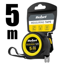 REBEL® 5m / 5meter Bandmaß - Rollmaßband Messband Maßband Rollmeter m. Rücklauf