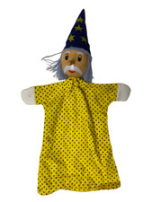 Handpuppe Zauberer Magier Magie Dr. Rolf Ottmüller Holzkopf 26 cm Theater Kinder