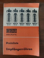 DDR RFT electronic Röhren Preisliste Ausgabe 1967/68 Empfängerröhren