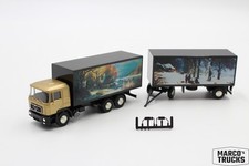 Herpa MAN F90 Kofferhängerzug 3a/2a Winterlandschaft 1:87 /HU23361