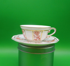 Porzellan Mokkatassen  Nr. 7498 - Serie Rosen - Rot-Goldrand  von  Krautheim