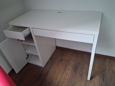 IKEA MICKE Schreibtisch – Weiß – mit Schublade & Schrank