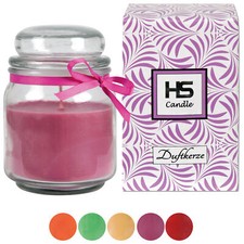 Duftkerze im Bonbon Glas 13cm