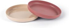 DANTOY - Tiny Biobased Plate Set - Nude & Ruby Red (6240)