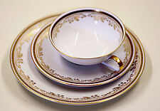 Heinrich H&G Selb Teegedeck Gedeck 3-Tlg. Anmut Goldrand Tasse Teller