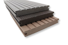 Musterbox WPC Terrassendielen (3 Handmuster: Anthrazit, Braun und Grau)