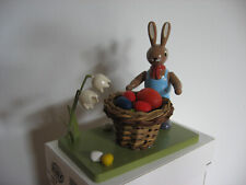 KWO großer Hase mit Osternest  OVP Erzgebirge  Leichsenring