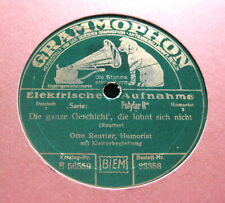 OTTO REUTTER Die ganze Geschicht', die lohnt sich nicht / Ick wundere mir über..