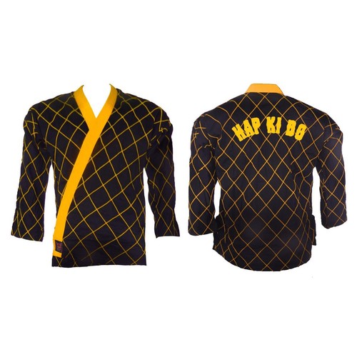 Hapkido jacke schwarz gelb - hapkido, jacke,