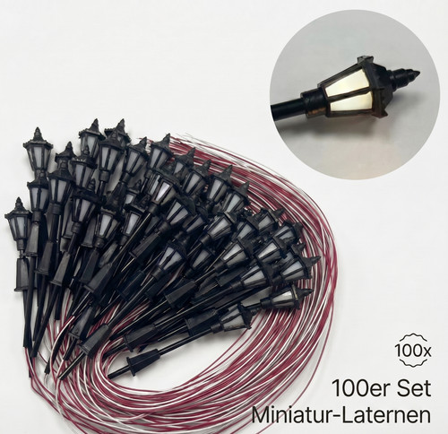 100x led modellbahn laternen - 100x,