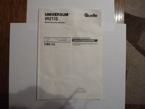 Bedienungsanleitung vhs - bedienungsanleitung,
