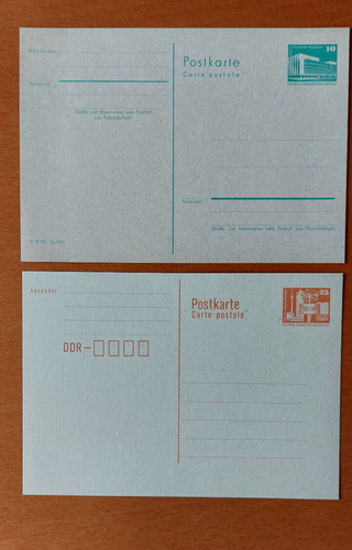 Postkarten ddr postfrisch 10 - postfrisch,
