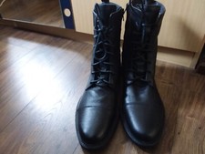 Herren Leder Stiefel gr.42 Warm Neu Schwarz